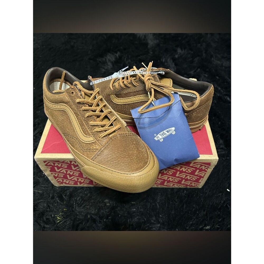 VANS premium old skool leather lace up low top shoes sneakers women’s 7 new - Picture 8 of 8